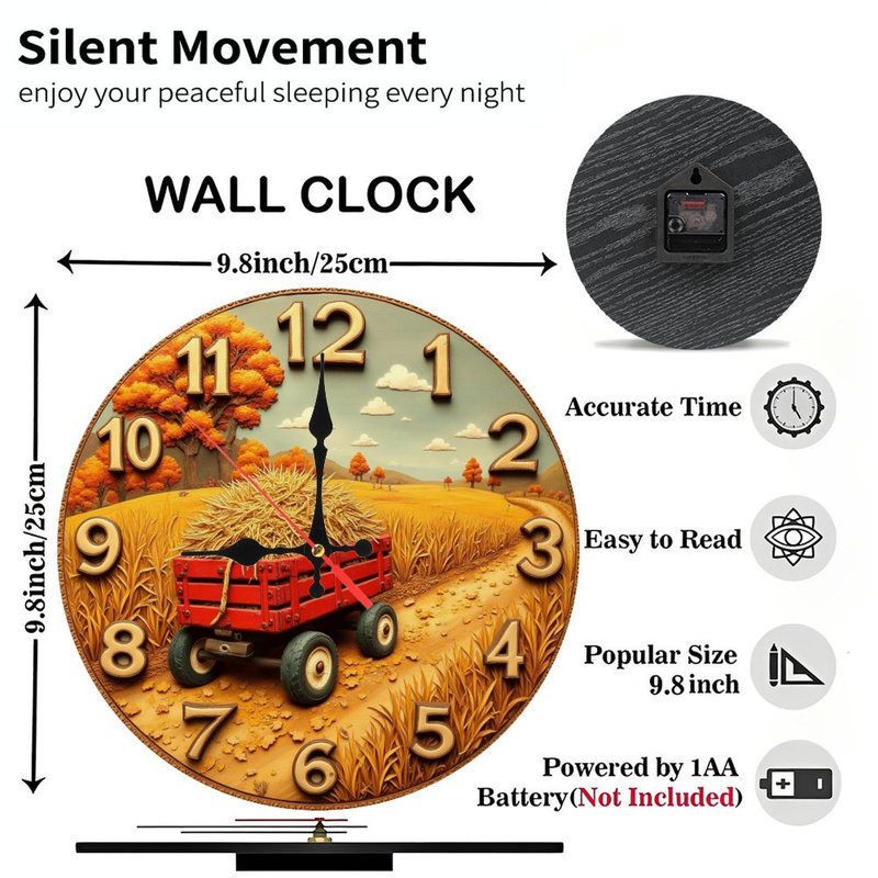 Horloge Autumn Hayride
