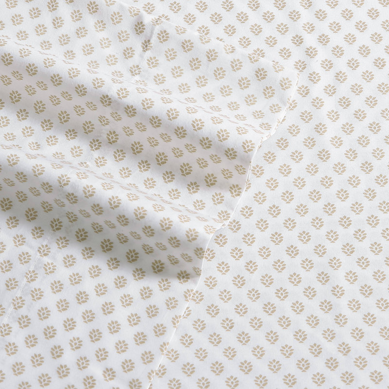 Millstone White Cotton Percale Queen Deep Pocket Sheet Set