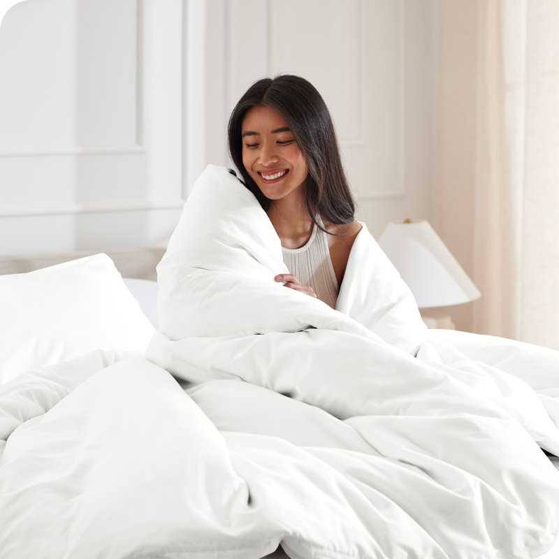 Premium Microfiber Duvet Cover and Sham Set, Cream, Full/Queen Duvet Cover + 2 Standard Shams