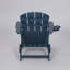 Chaise Adirondack pliante en PEHD avec porte-gobelet double - Chaise Adirondack en composite avec texture bois-, bleu marine, chaise