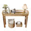 Miroir console rétro vintage grain de bois processus magnifique et noble pour le vestibule, la table de canapé, le salon