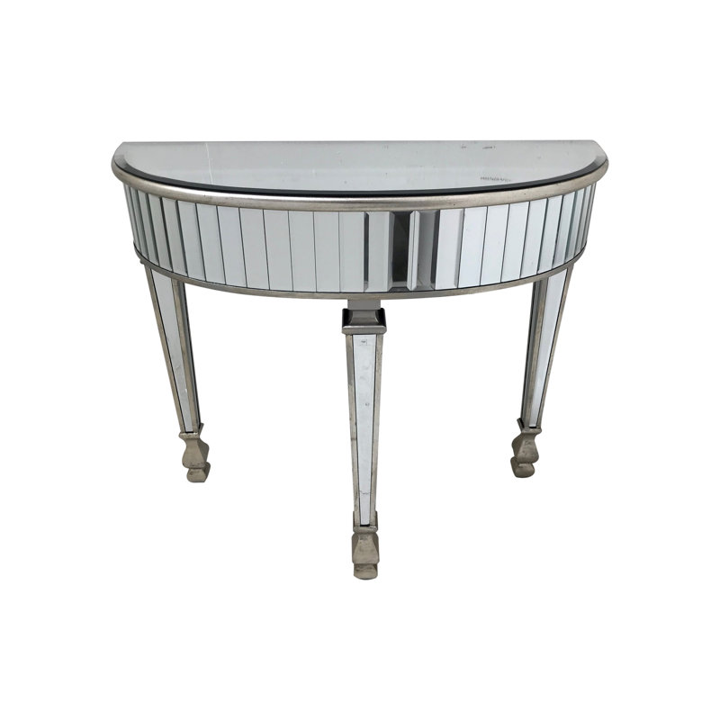 Francine 90cm Glass Top Console Table
