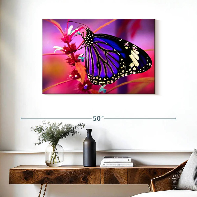 Brampt magnifique papillon mauve, H 24 po x l 36 po