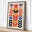 Symmetrical Petals Mid-Century - Wrapped Canvas-423538248-423538242