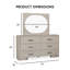 Ensemble de commode et miroir 6 tiroirs Gomez