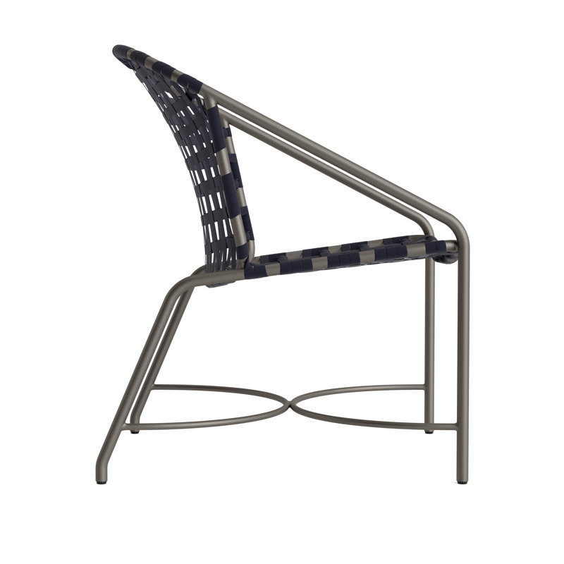 Kantan Outdoor Lounge Chair, Mica/Marine Suncloth Lace