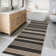 Washable Easy Jute Rug Modern Striped Living Room Rug with Non-Slip Backing, Non Shedding Neutral Floor Mats, Indoor Outdoor Carpet for Bedroom, Patio, Backyard