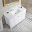 Meuble-lavabo de salle de bain avec lavabo en céramique, 4 portes et 2 tiroirs-1172673605