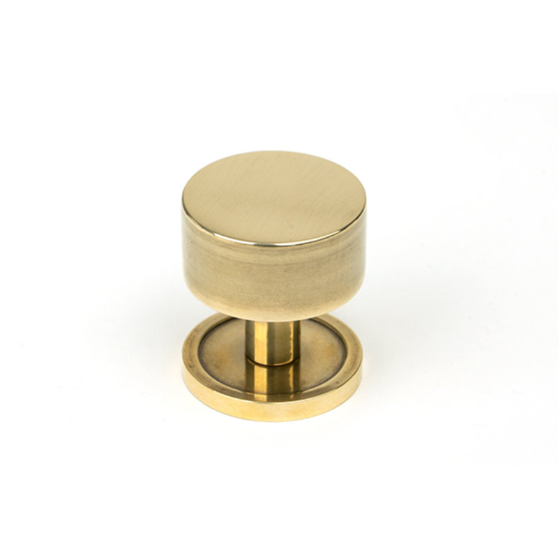 Round Knob, 3 cm, Aged Brass