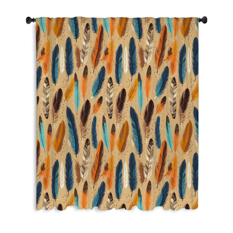 Rideaux Boho, rideaux occultant Mid-Century, rideaux artistiques, L 50 po x L 84 po