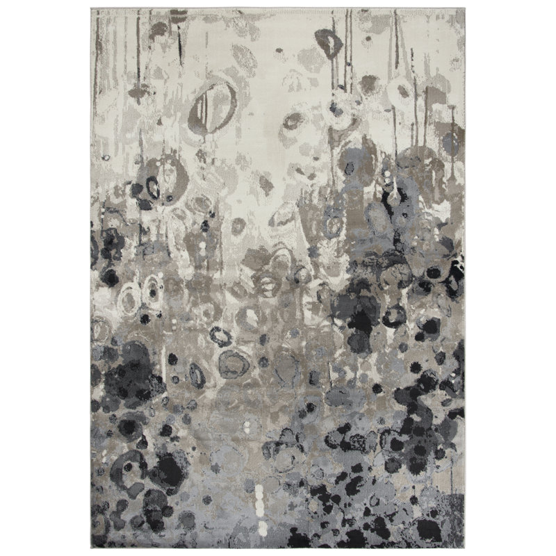 Tapis gris/beige everything Old is New, Rectangle 5 pi 3 po x 7 pi 7 po