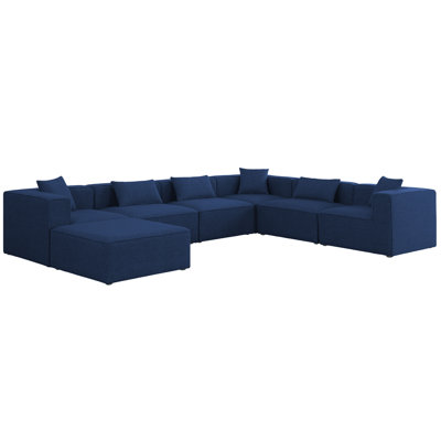Canapé modulaire réversible de 144 po de large avec repose-pieds