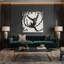 Faune Gibbon, art mural sur toile gris-1055558713