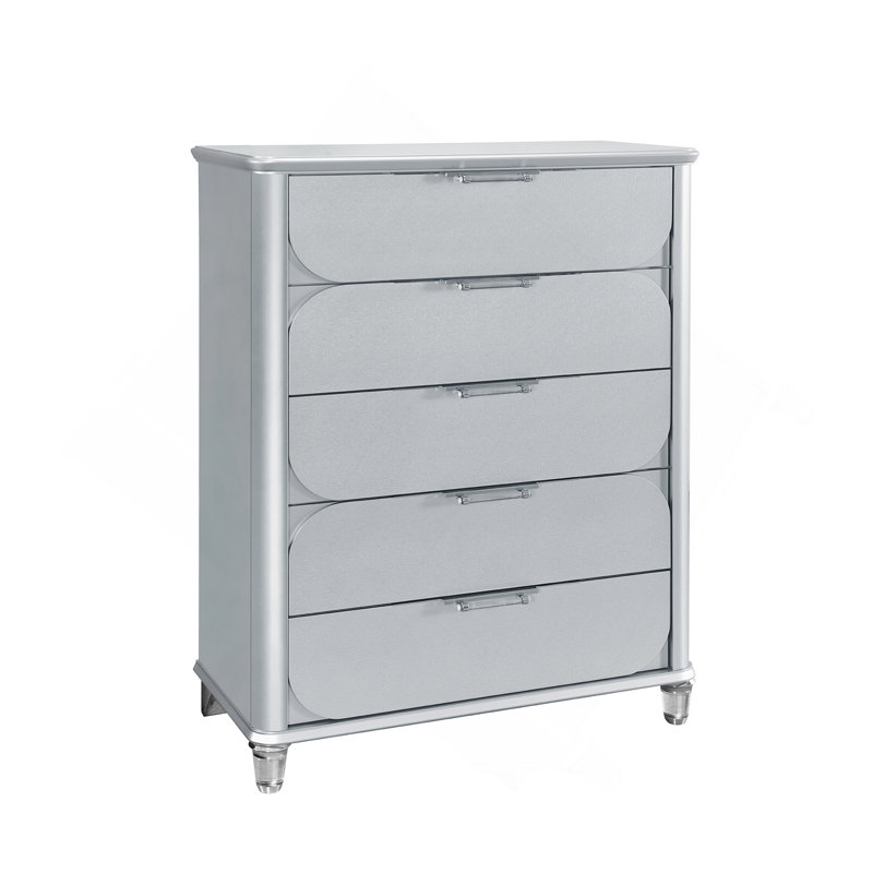 Commode argentée LAURA