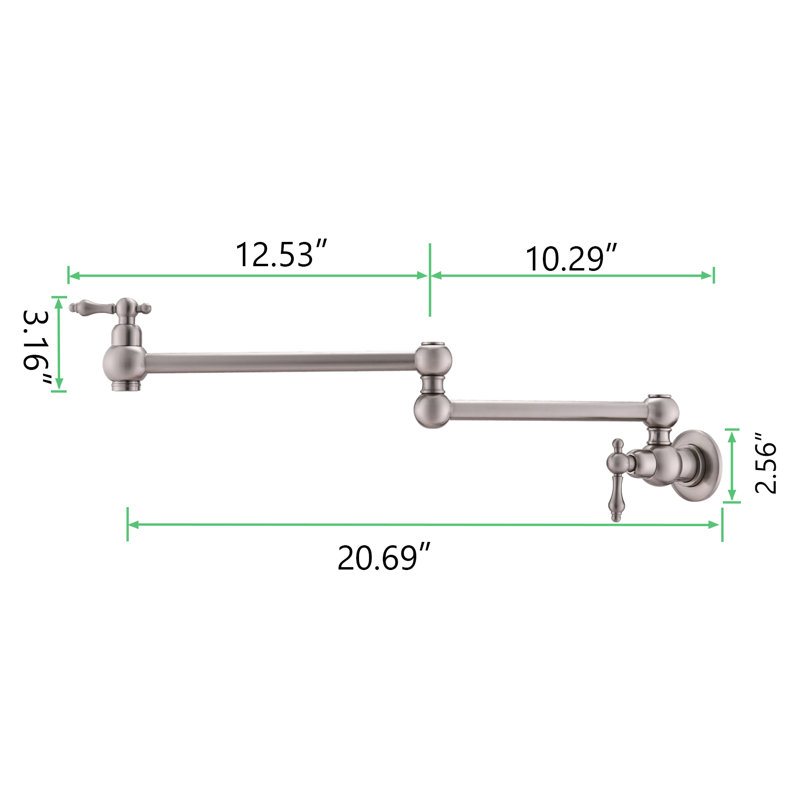 Pdpbath Kitchen Faucet, Brushed Nickel