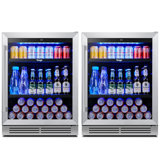 Yeego 48'' 280 Cans Built-in Beverage Refrigerator Beer Cooler (Set of 2)