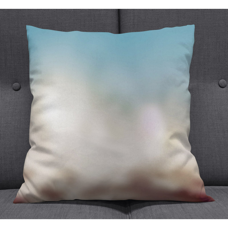 Throw Pillow With Insert, 20"H x 20"W, Blue/White Abstract 3