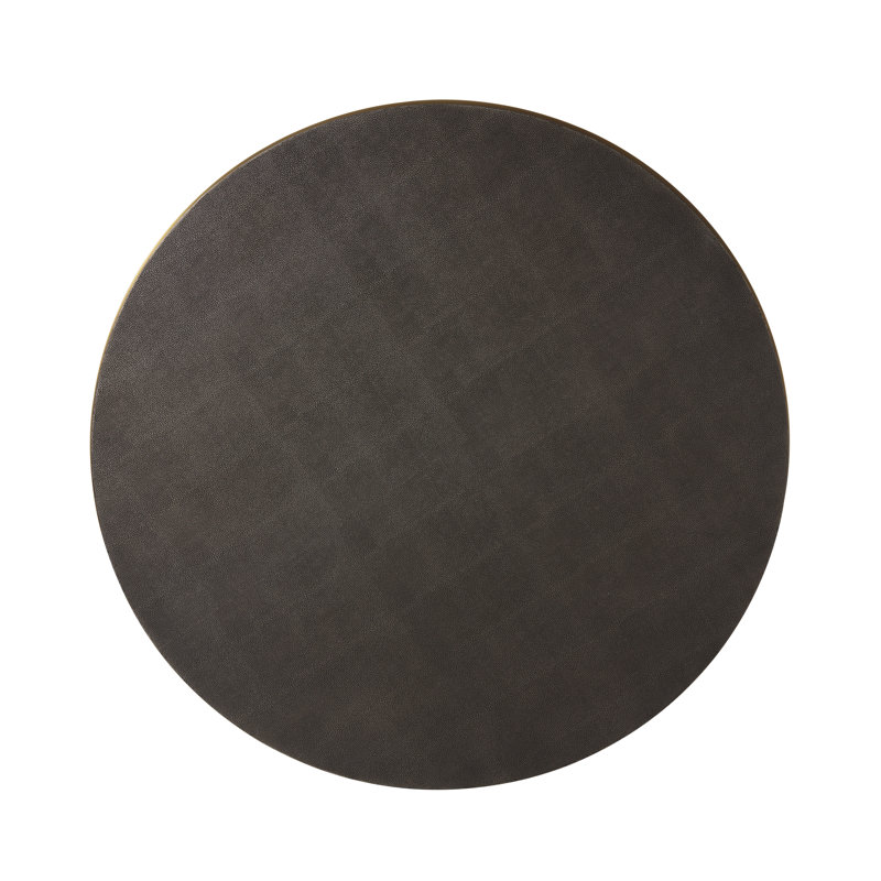 TA Studio Cocktail Table, Dark Gray, Brushed Brass