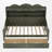 Twin Size Wood Daybed With Built-In Shelving Headboard & Under-Bed Storage Drawers-1019510833