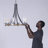 Schrum 6 - Light Dimmable Wagon Wheel Chandelier
