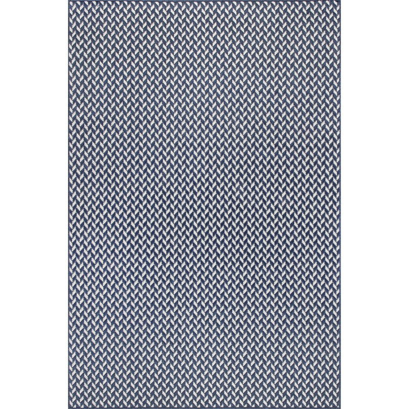 Tapis d'intérieur / extérieur Malaya, Rectangle 10 pi x 13 pi, Marine
