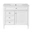 Meuble-lavabo de 36 po avec lavabo supérieur, meuble-lavabo moderne avec 2 tiroirs et tiroir escamotable, meuble-lavabo simple-115898709