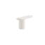Bouton d'armoire en forme de L moderne à 1 comptoir de style Mid-Century ROUS Hardware, aluminium massif neige mat (blanc)-111448830-119559193