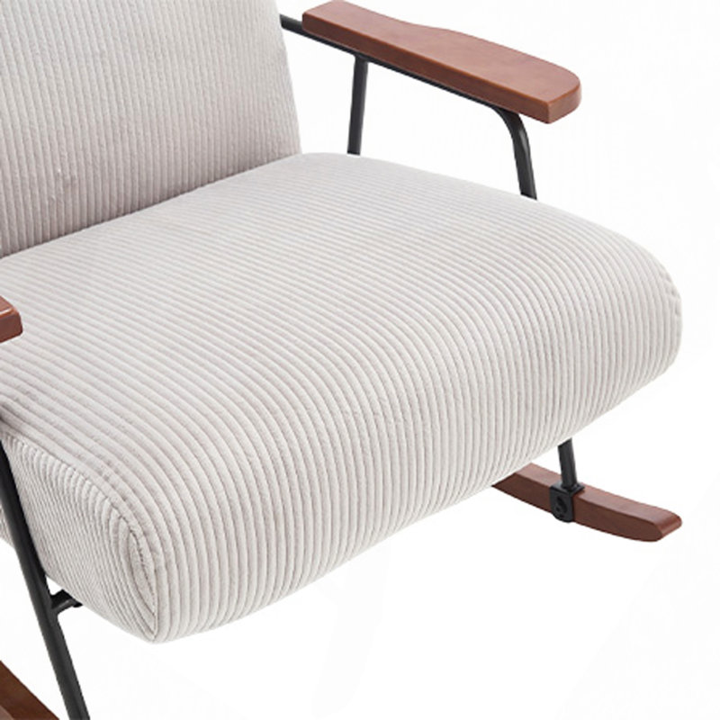 Chaise berçante, fauteuil d'appoint moderne, Gris