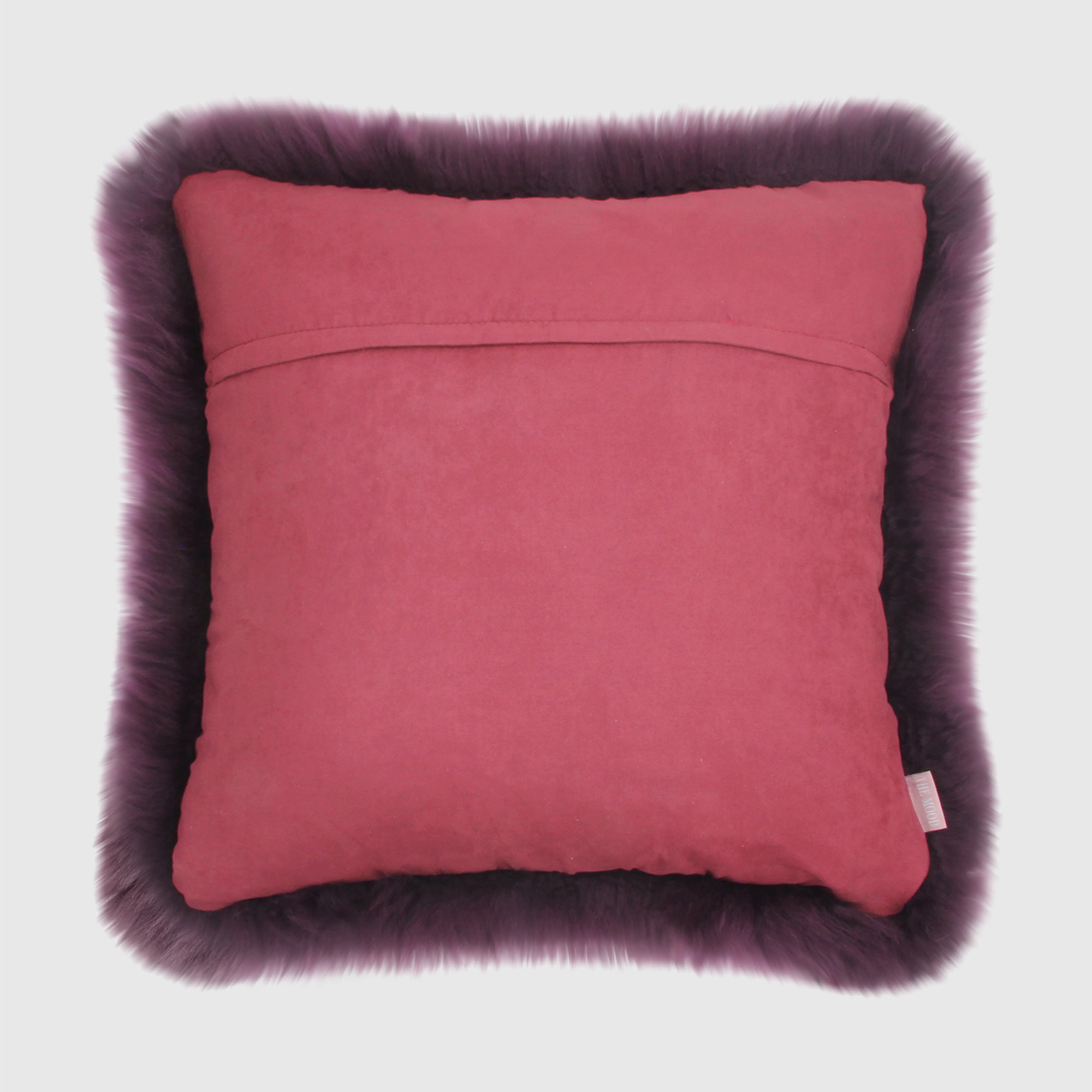 Fieldman Leather Throw Pillow, Purple Boudreaux