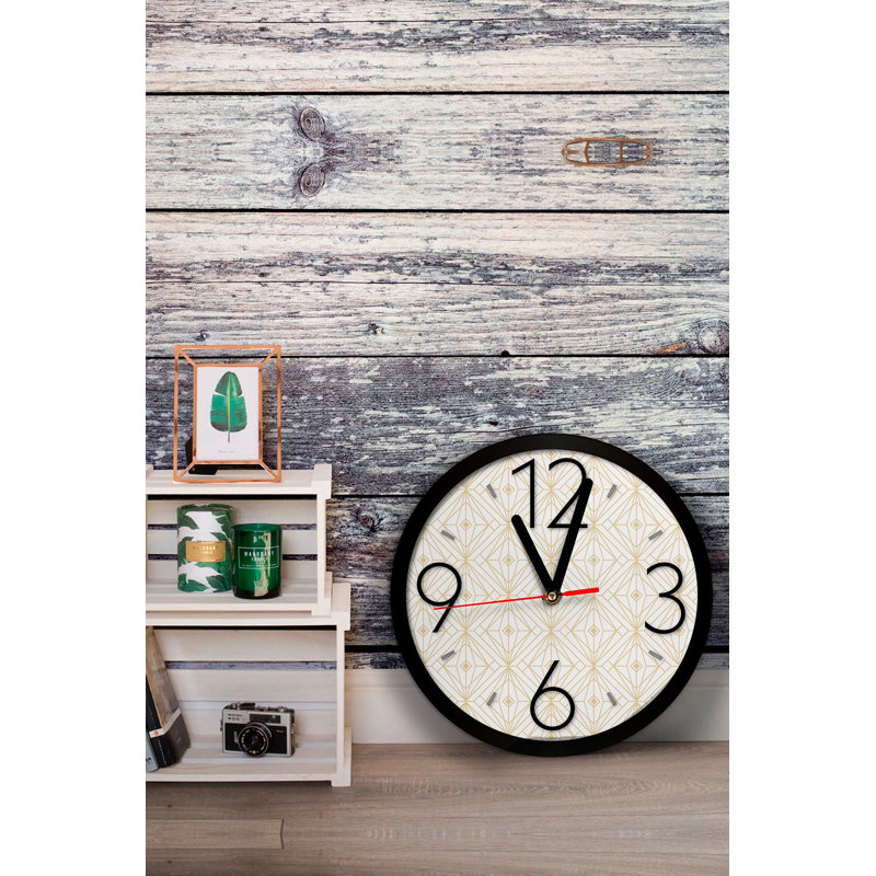 Horloge décorative en panneau de fibres à densité moyenne