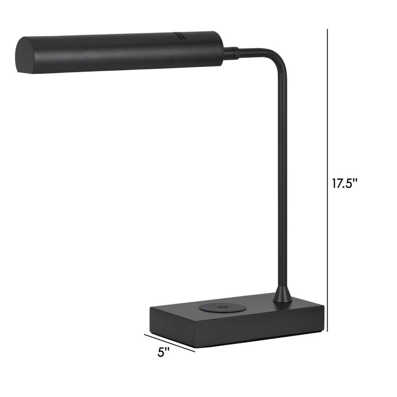 Mayeul Metal USB Desk Lamp, Black
