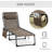 Garden Portable Chair, Folding Sun Lounger With Adjustable . Removable Pillow, Brown For Patio, Beach Recreation Time Reclining Outdoor Use. , Camping Cot,