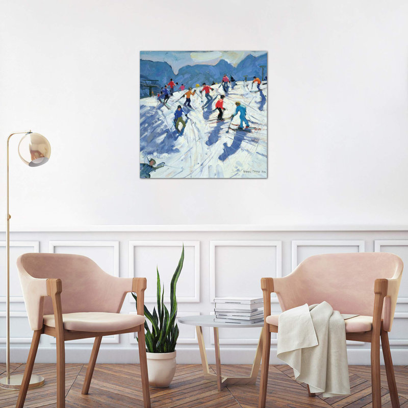 Busy Ski Slope, Lofer by Andrew Macara - Print on Canvas, 45.72cm H x 45.72cm W x 1.91cm D, Wrapped Canvas