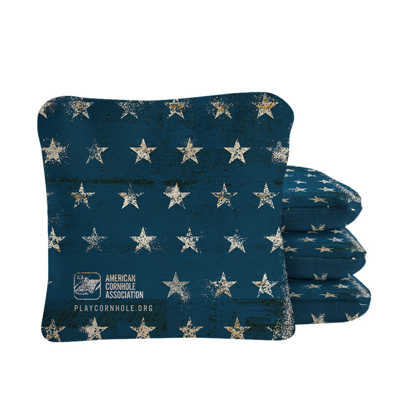 Sacs de cornhole rétro Vintage American Synergy Pro, Bleu