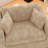 Slipcovered Chenille  Upholstered  Accent Chair With Ottoman-1328607117