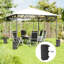 Outsunny Set of 4 Gazebo Weights Sand Bags with Carry Handles 25L x 4 Black
