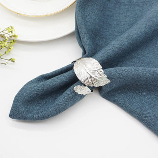  Fennco Styles Handmade Beaded Faux Pearl Wreath Napkin