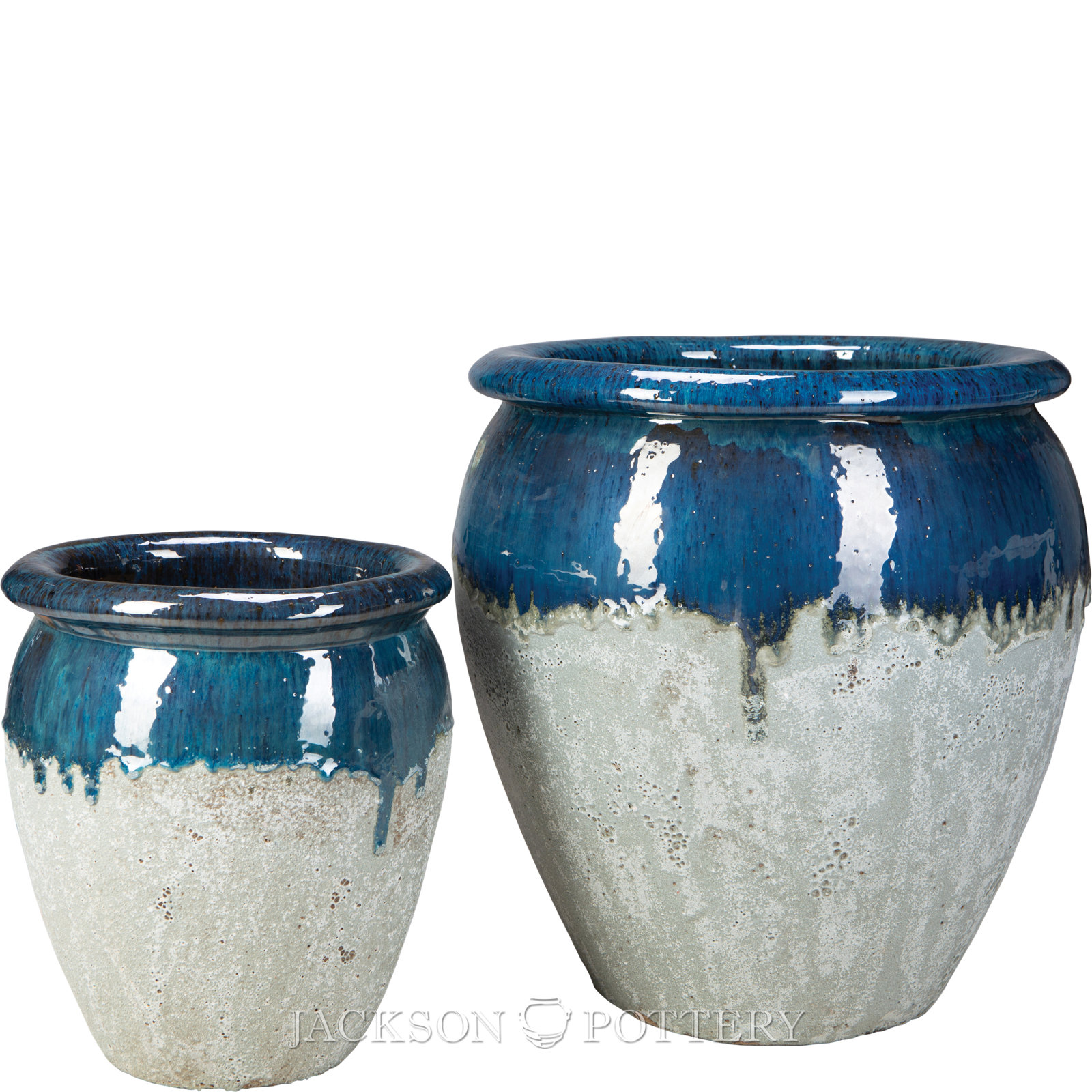 19" Pot Planter, Azul/Graystone