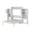 Grand lit escamotable avec bureau intégré, coiffeuse et armoires de rangement-1327949790