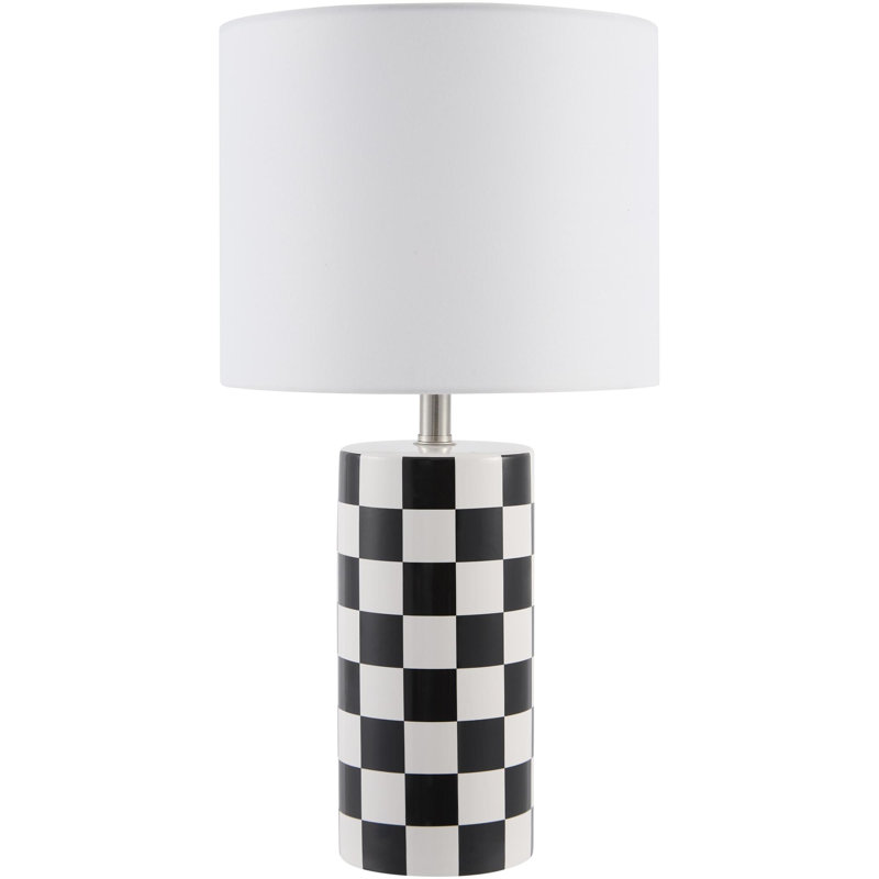 Lampe de table Janie, Noir, Blanc