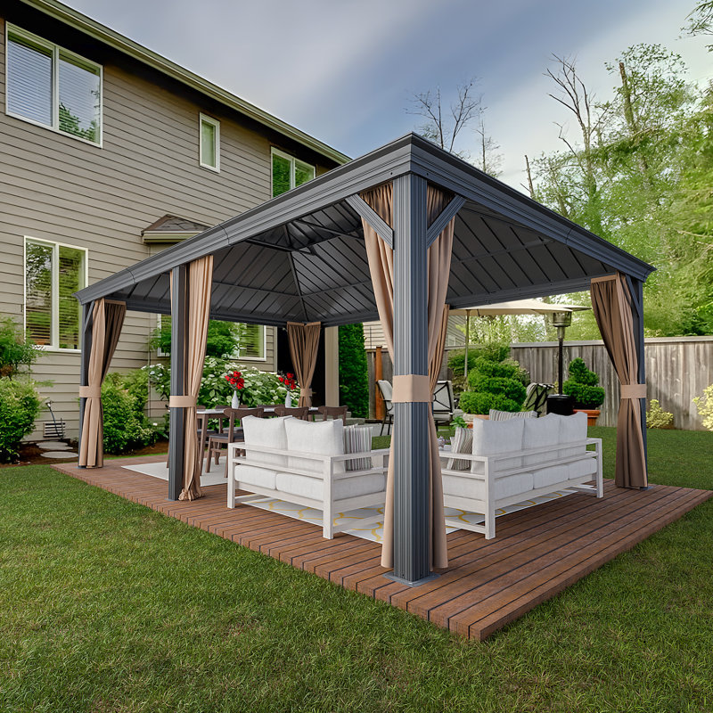 Aluminum Patio Gazebo, 18 ft x 12 ft