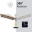 Parasol en porte-à-faux carré 8 'taupe avec base et rotation à 360 degrés-1459299653