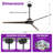 70" Modern Large Propeller LED Ceiling Fan With Light And Remote Control, Double-Sided Blades, 8-Speed Reversible DC Motor