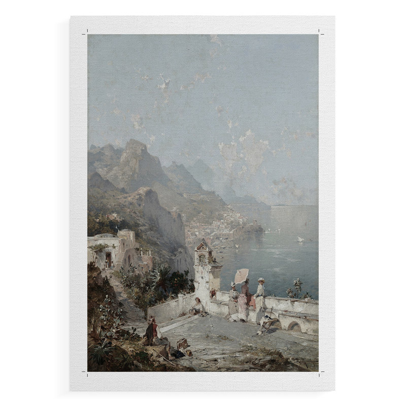 Paysage rétro CLXI - impression sur toile seulement - non encadrée, H 18 po x l 12 po