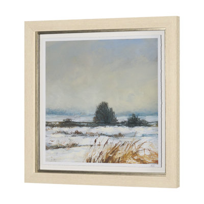 «Winter Day VI a», reproduction d'art encadrée texturée matte sous verre