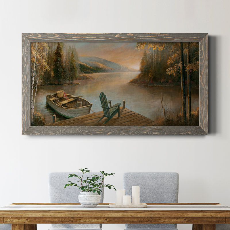 Tranquil Waters - Peinture sur toile encadrée, Gris