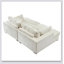 89.76 Inch Double Sleeper Sofa Cloud Couch Soft Fluffy Fabric Upholstery With Square Armrests