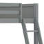 Lit mezzanine double avec bureau en L à rangement multiple, lumière DEL et station de charge USB, banc de rangement avec 2 tiroirs-856939782