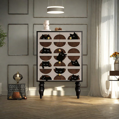 Commode d'appoint style japonais en bois massif