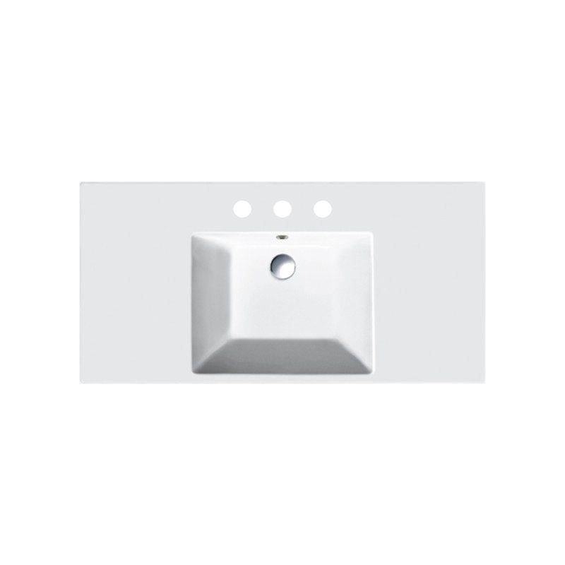Zero Domino 100 39.37'' L Bathroom Sink, 8" Centers
